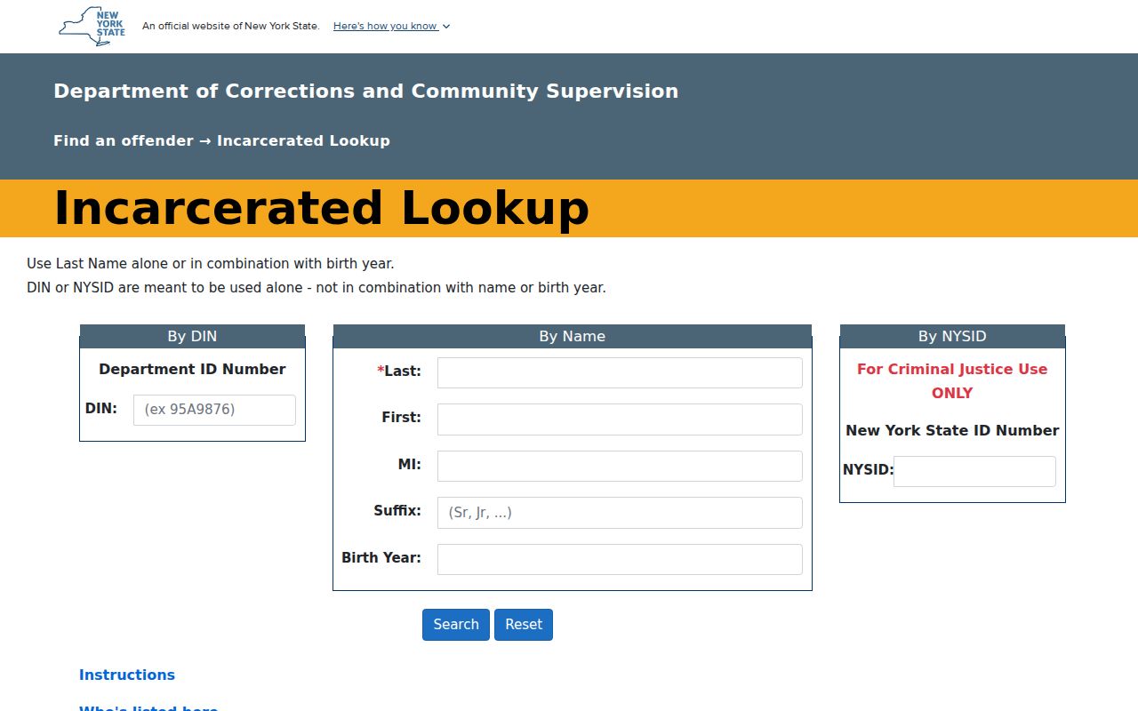 DOCCS custody search after an Onondaga County arrest case