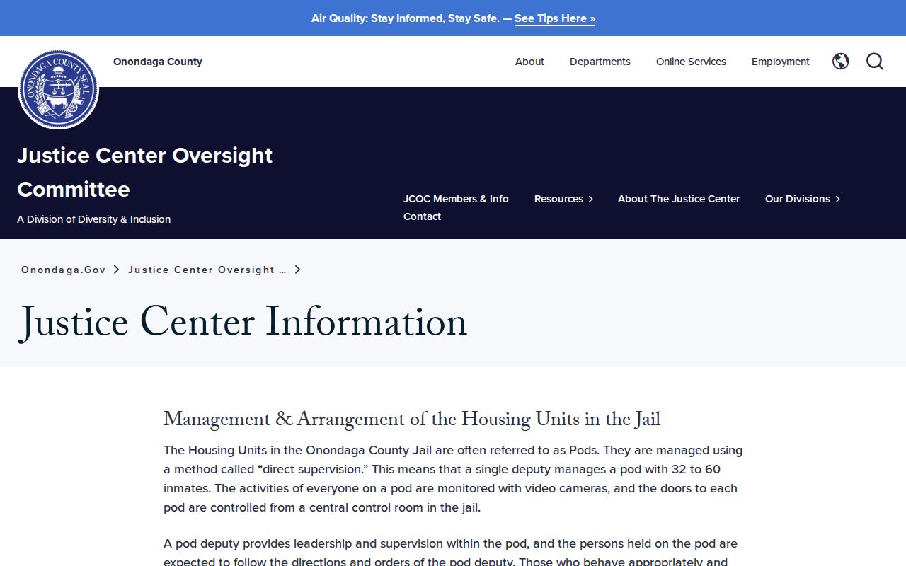 Onondaga County arrest custody and court guide